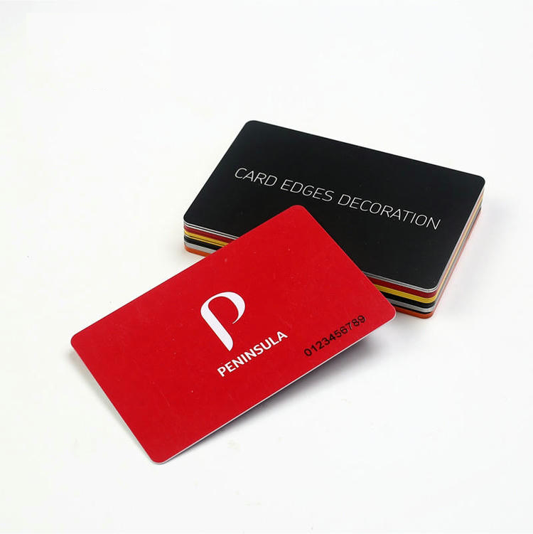 Visual comparison between glossy and matte surface finishes available for customized RFID entry cards to suit different aesthetic preferences and durability needs.