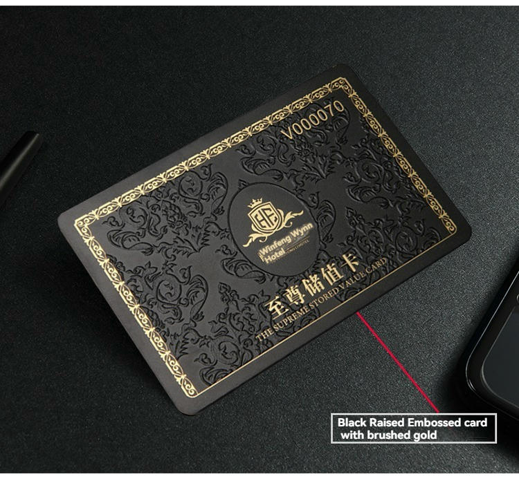 Foil stamped cards covered with a protective film to keep the metallic surface pristine and scratch free during packaging.