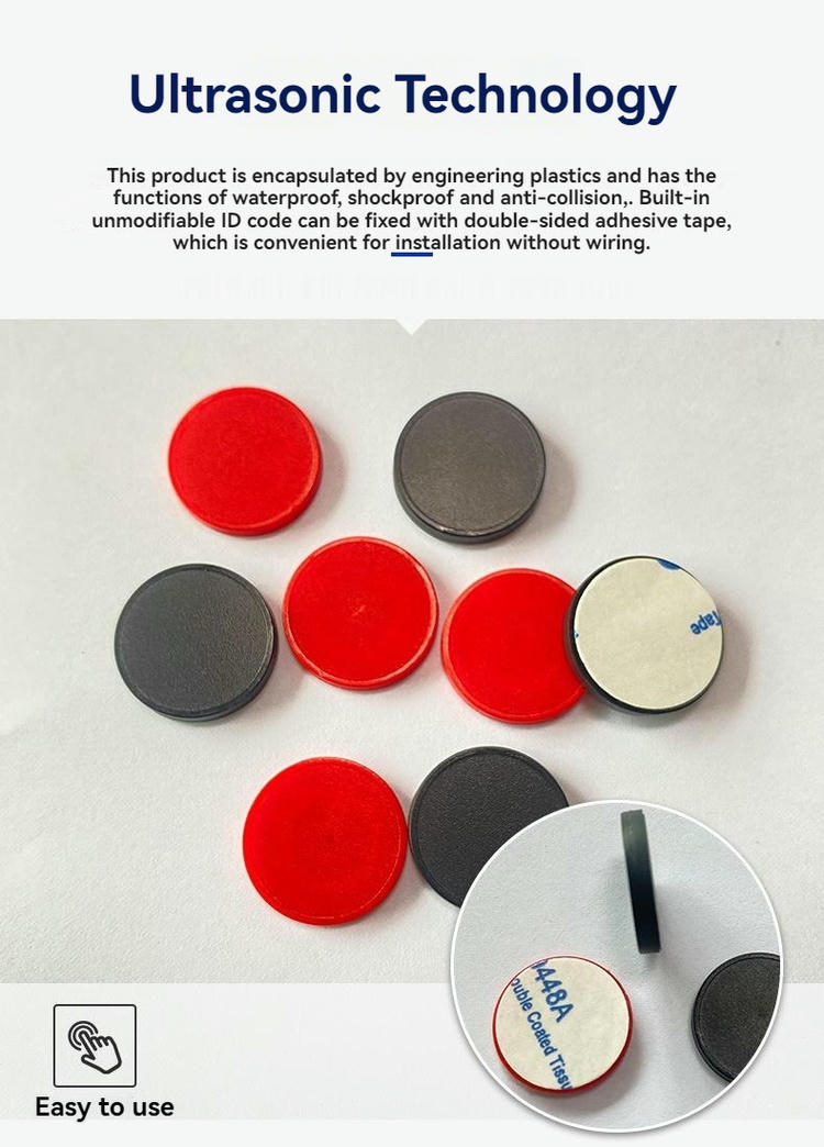 The picture presents a group of colorful ABS20-1 guard patrol system tags ready for deployment in various security zones.