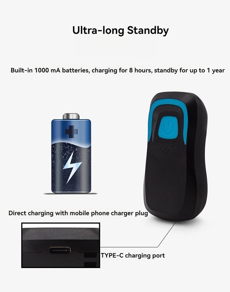 125KHz LF RFID Bluetooth Reader for Long Standby & UID shown in the description section with a retail packaging close up view for 125KHz LF RFID Readers applications.