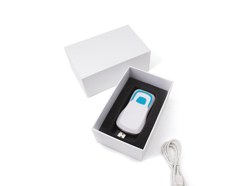 125KHz LF RFID Bluetooth Reader for Long Standby & UID shown in the description section with a retail packaging custom branding for 125KHz LF RFID Readers applications.