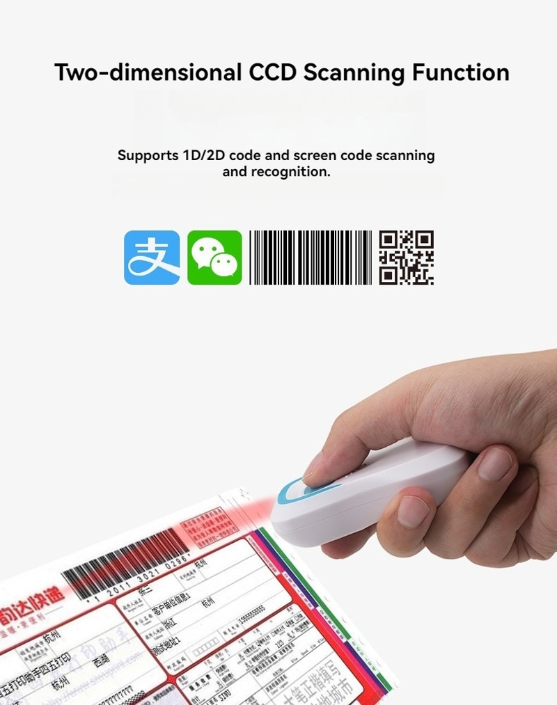 HF RFID Reader with Barcode Scanner & Bluetooth Connectivity shown in the description section with a event check in contactless scanning for 13.56MHz HF RFID Readers applications.